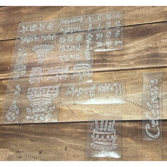 ALL NIGHT MEDIA 91410 BIRTHDAY PHOTOPOLYMER STAMP SET BY ANNE KEENAN HIGGINS - Picture 3 of 3